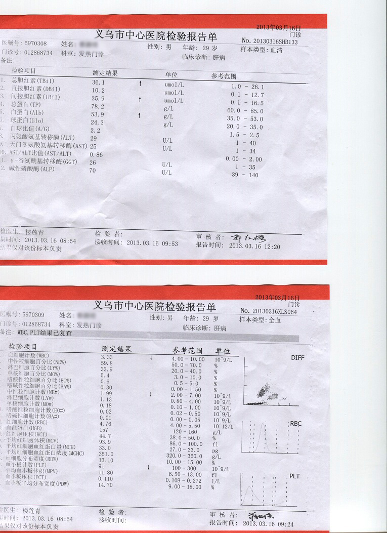 问题:肝硬化治疗2个月后白蛋白和间接胆红素偏高